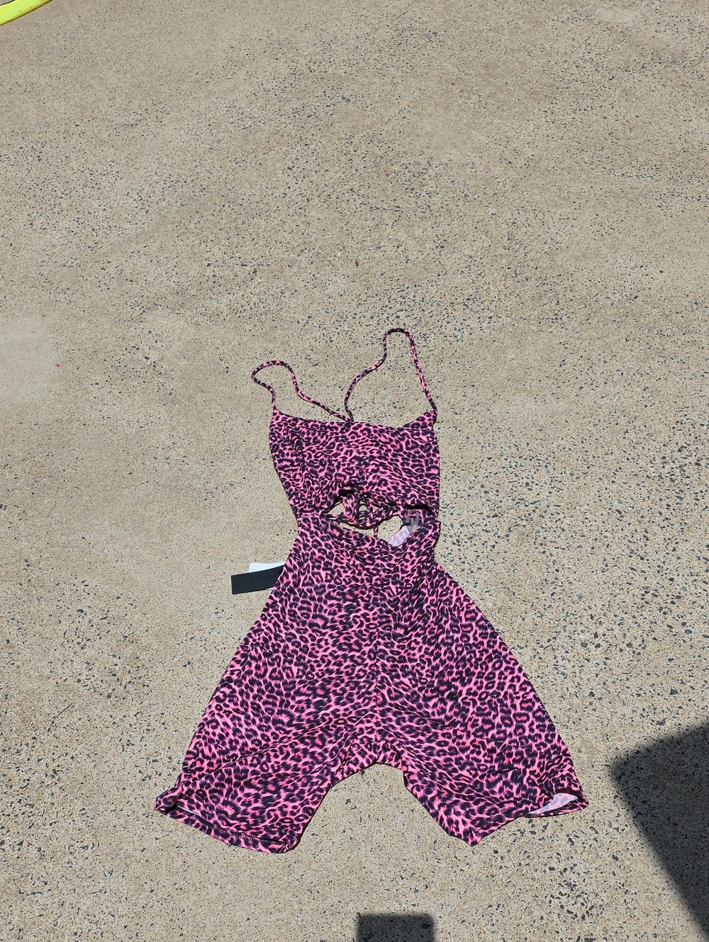 Kendall & Kylie Pink Leopard Print Spaghetti-Strap One-Piece